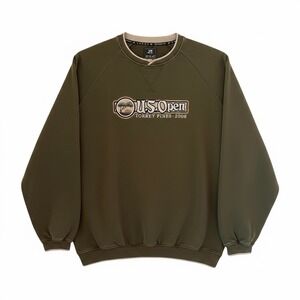 US Open Torrey‎ Pines Sweatshirt Y2K Ahead Authentics 2008 XXL Olive Green Golf